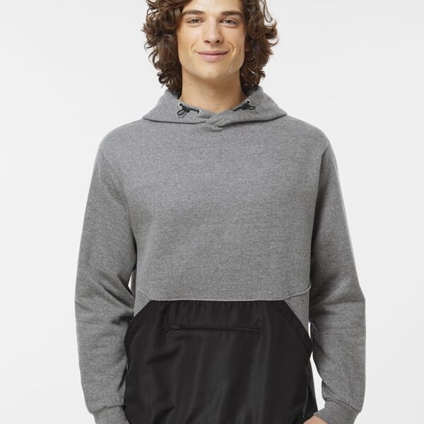 Unisex Mixed Media Hooded Sweatshirt Thumbnail